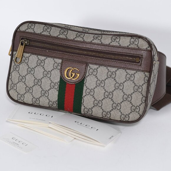 Gucci GG Supreme Ophidia Belt Bag with Adjustable Strap Classic Web Stripe - Picture 13 of 13